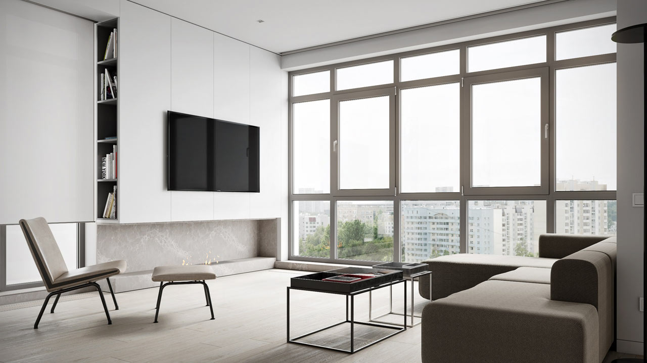 thiết kế nội thất chung cư tối giản