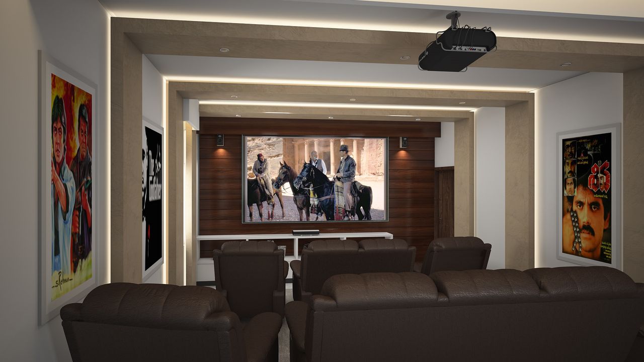 thiết kế nội thất biệt thự với phòng chiếu phim mini