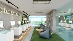 thiết kế nội thất showroom công nghệ