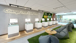 thiết kế nội thất showroom công nghệ