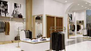thiết kế nội thất showroom thời trang nam cao cấp