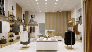 thiết kế nội thất showroom thời trang nam cao cấp