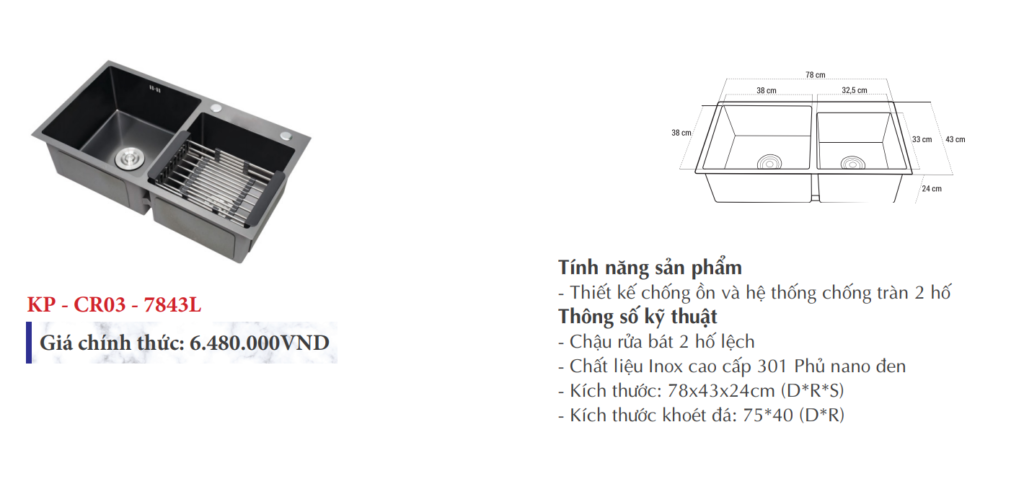 TỦ BẾP FULL PHỤ KIỆN SIÊU TIỆN LỢI - CBPN-D009 - Hoàng Kim Interior Design